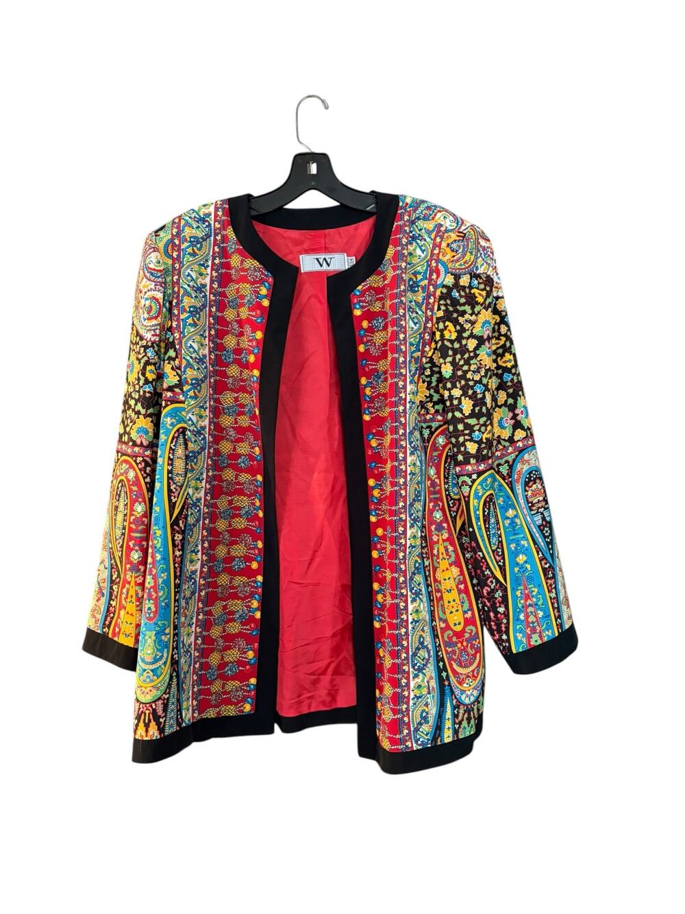 Howard Wolf Vintage Jacket Colorful Print Multi Pattern Clean Lines Boho